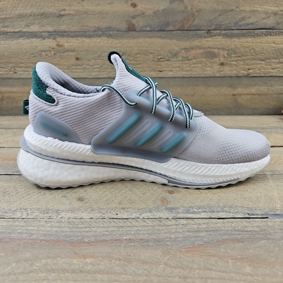 adidas X_PLRBOOST Men's Running Shoes Grey/Collegiate Green - Picture 8 of 12